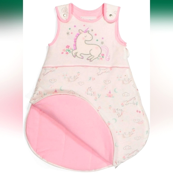 ☆NWT☆Sweet NB Girl ~EMMA'S GARDEN" Unicorn Print Winter Sleep Sack/Blanket Sleep - Picture 1 of 14